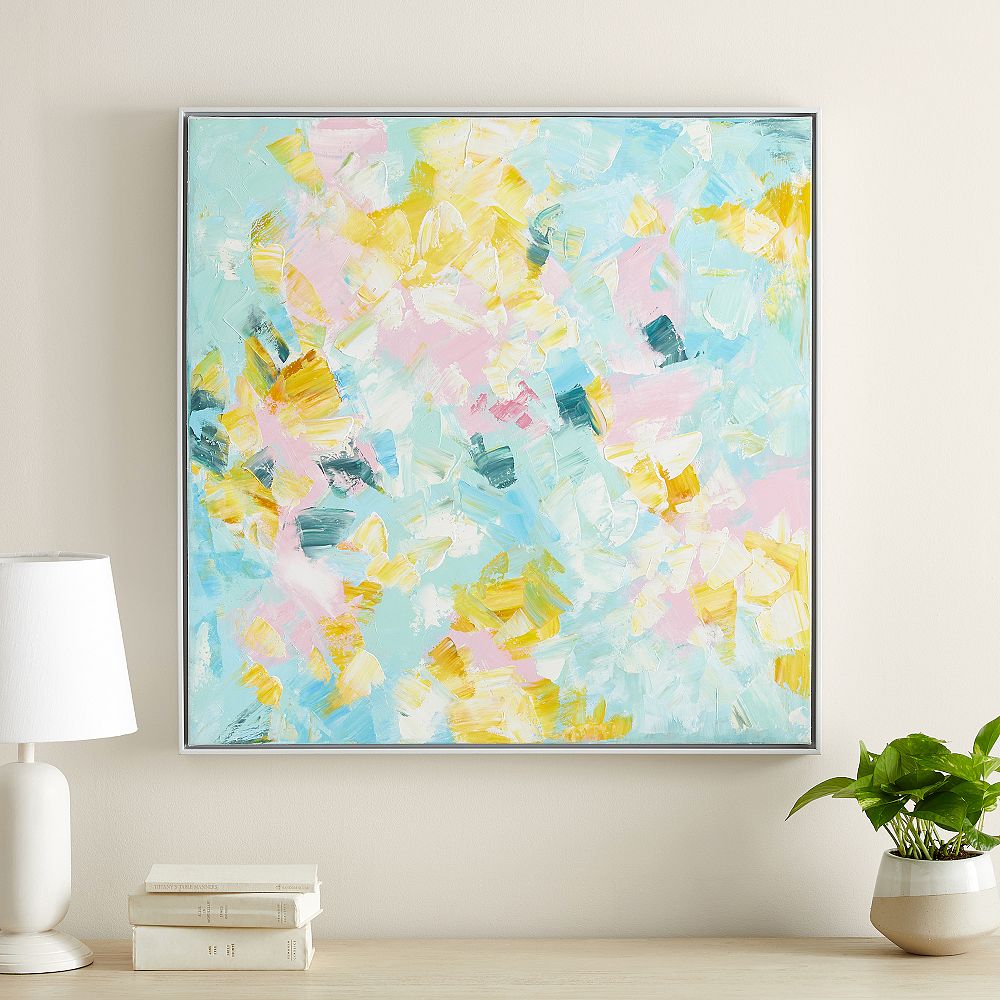 Framed Pastel Abstract Art