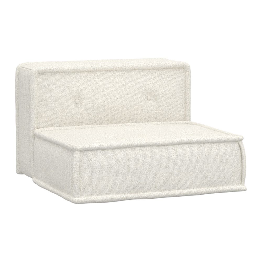 Open Box:  Cushy Lounge Armless Chair, Tweed Ivory, IDS