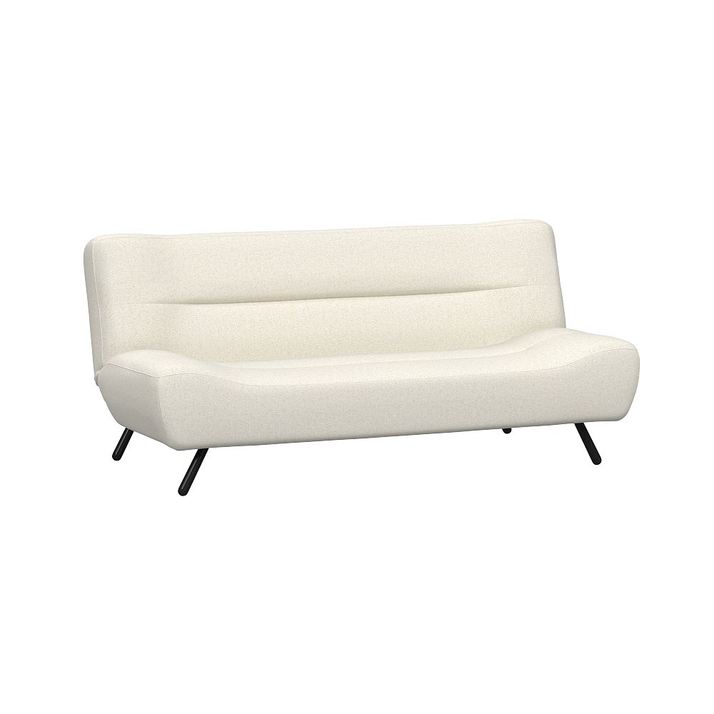 Open Box:  Finn Futon Sofa, Chenille Crossweave Ivory