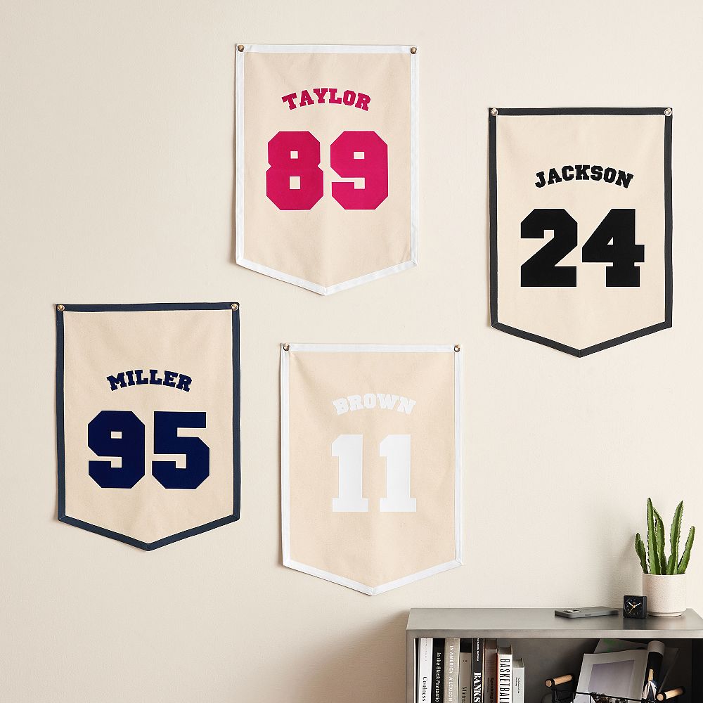 Personalized Varsity Number Pentagon Flag