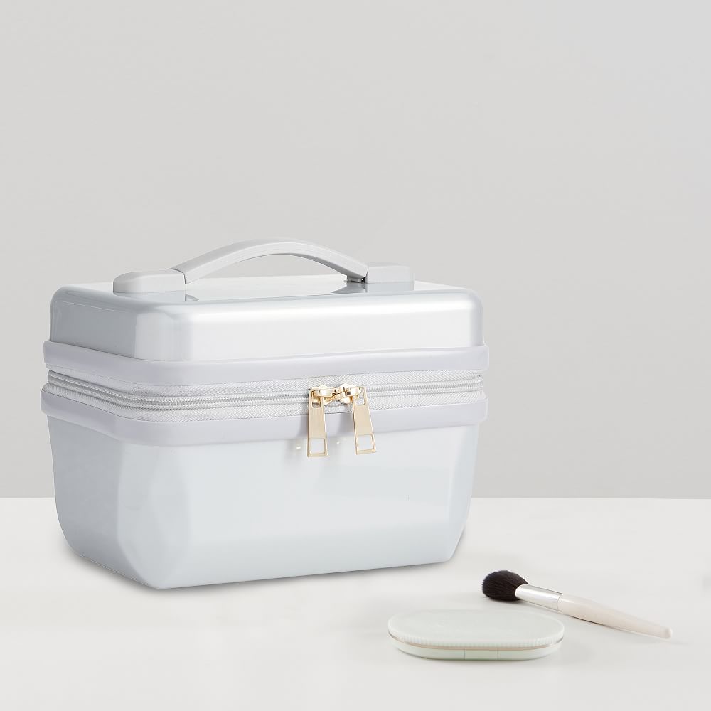 Sleepover Silver Hard-Sided Cosmetic Case