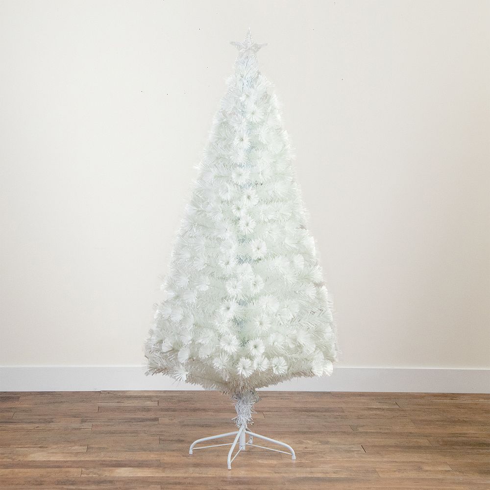 Pre-Lit Artificial White Christmas Tree (6 Ft.)