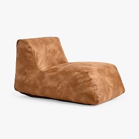 Cloud Chaise, Faux Leather Caramel