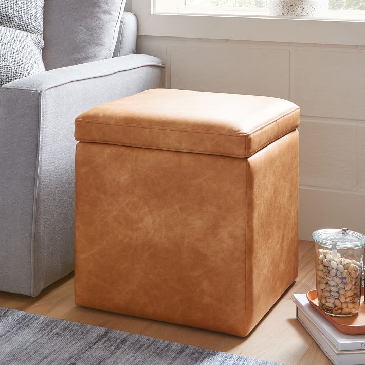 Simple Square Storage Ottoman