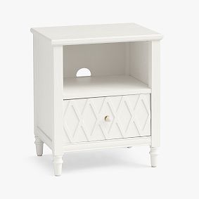 AERIN Lattice Nightstand, Isle White