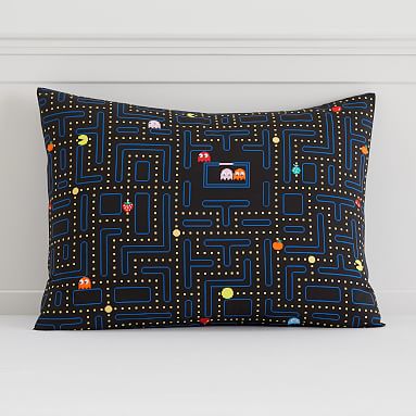 Pac Man Glow In The Dark Standard Sham, Multi
