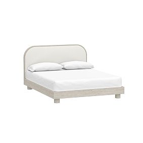 Jordan Classic Upholstered Bed, Queen, Brushed Fog/Chunky Boucle Ivory