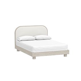 Jordan Classic Upholstered Bed, Double, Brushed Fog/Chunky Boucle Ivory