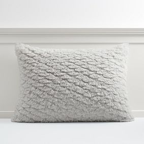 Cloud Fur, Standard Sham, Grey