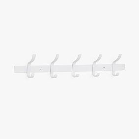 Metal Hook Rack, White