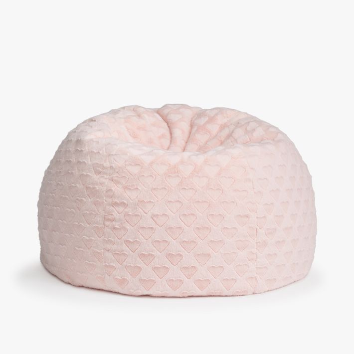 Blush Sweetheart Faux Fur Bean Bag Chair Slipcover Only