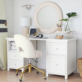 Gold Metal Desk Shelves