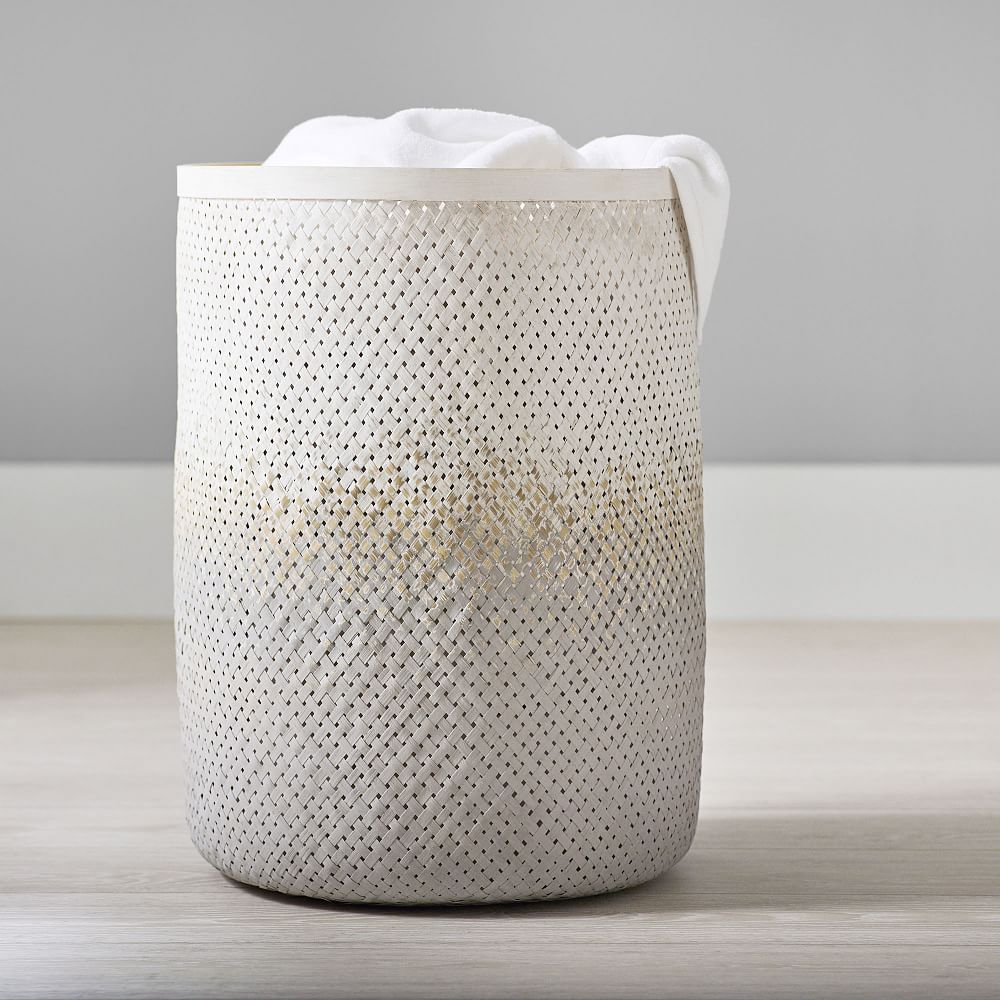 Gray Ombre Woven Hamper