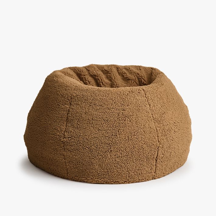 Teddy Bear Faux Fur Bean Bag Chair Slipcover Only