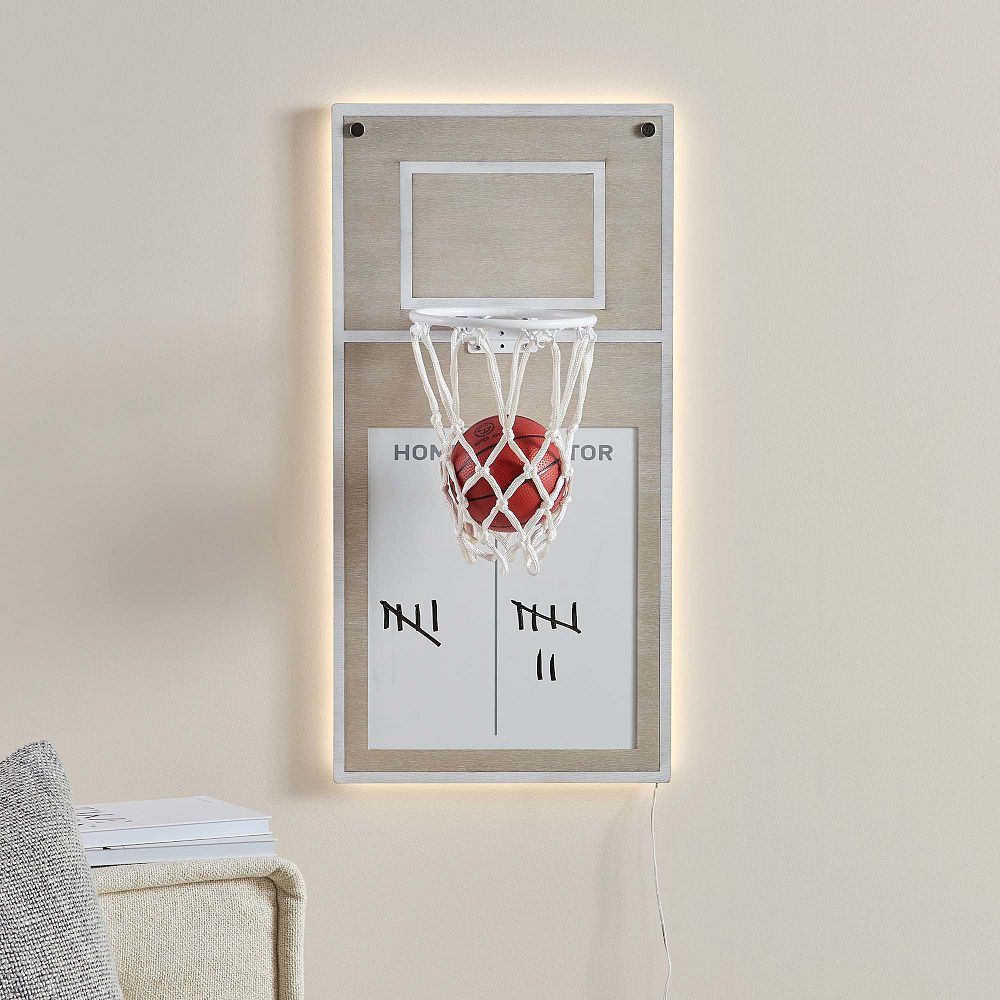 Backlit Two-Player Basketball Wall Game (16&quot;x31&quot;)