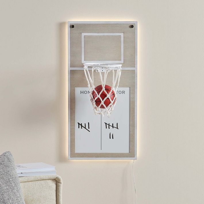Backlit Two-Player Basketball Wall Game (16&quot;x31&quot;)