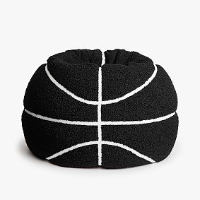 Basketball Sherpa Black Bean Bag Chair