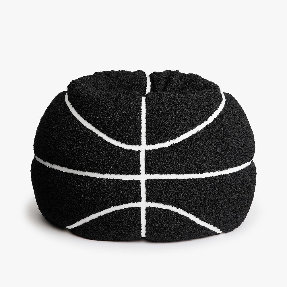 Basketball Sherpa Black Bean Bag Chair