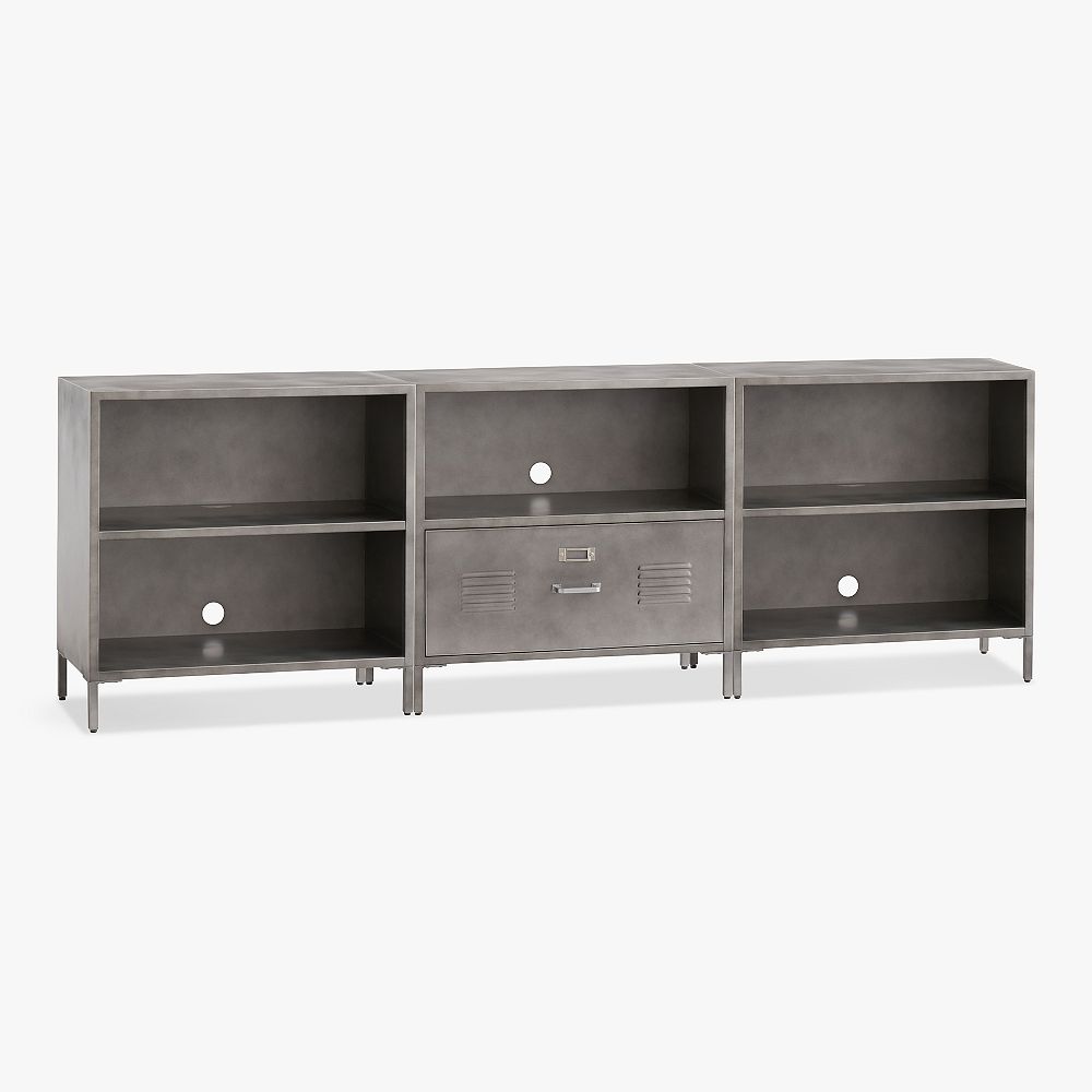 Locker Drawer &amp; Double Cubby Bookcase Set (90&quot;)