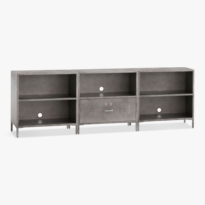 Locker Drawer &amp; Double Cubby Bookcase Set (90&quot;)