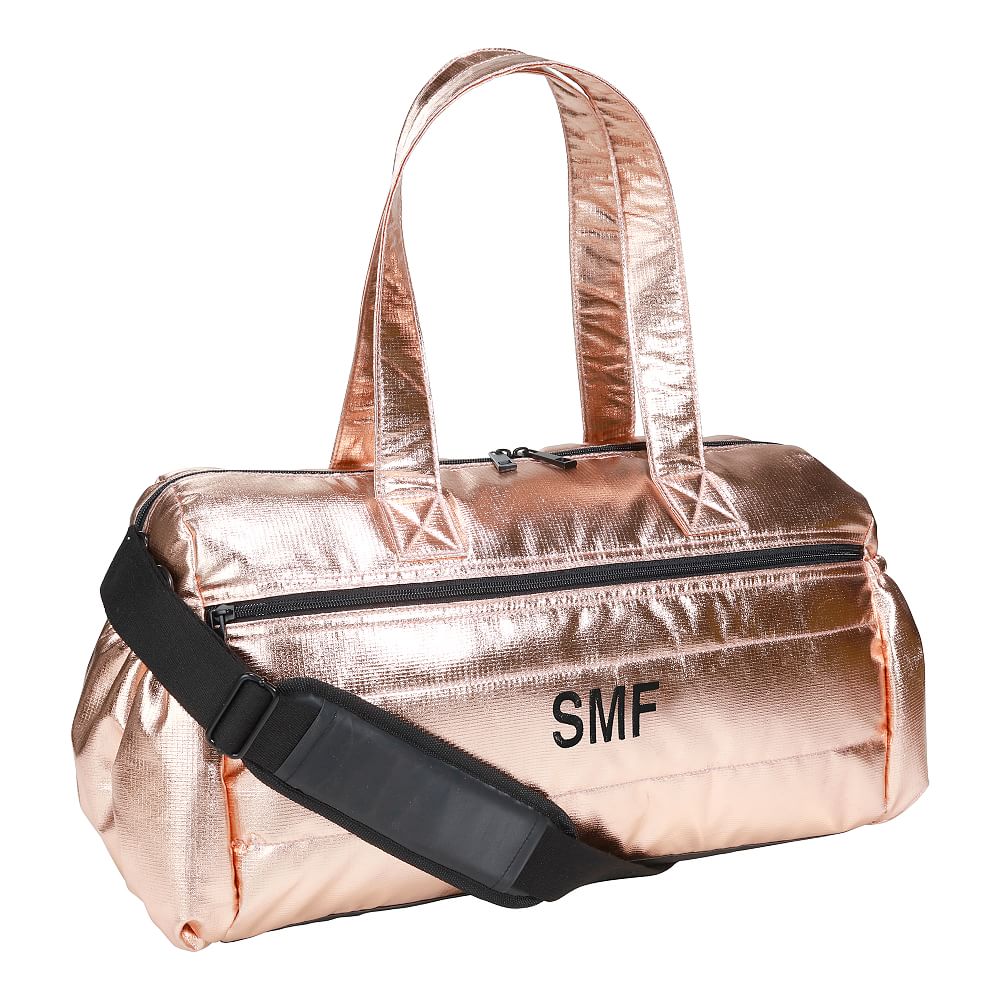 Metallic Puffer Rose Gold Duffle Bag