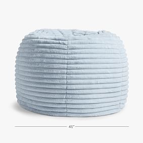Channel Cloud Blue Bean Bag &amp; Clannel Cloud Gray Throw Gift Set