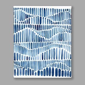 Minted&#174; Indigo Rhythm Canvas Art by Kristi Caterson