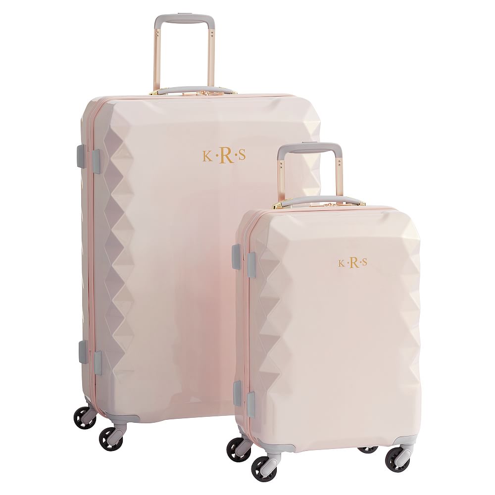 Luxe Hard-Sided Blush Luggage Bundle, Set of 2