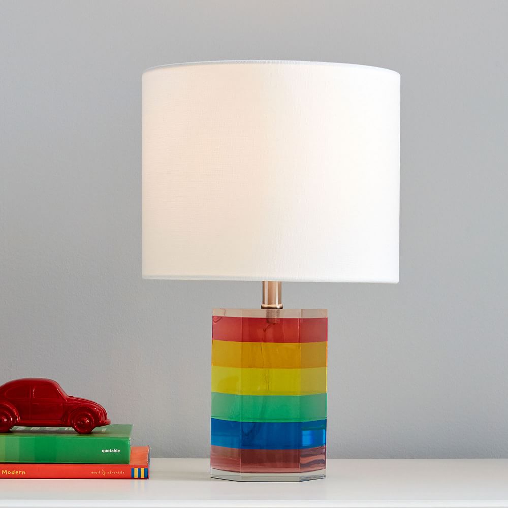 Rainbow Layers Resin Table Lamp