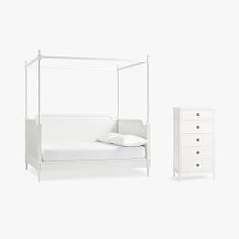 Colette Canopy Daybed & 5-Drawer Dresser Set