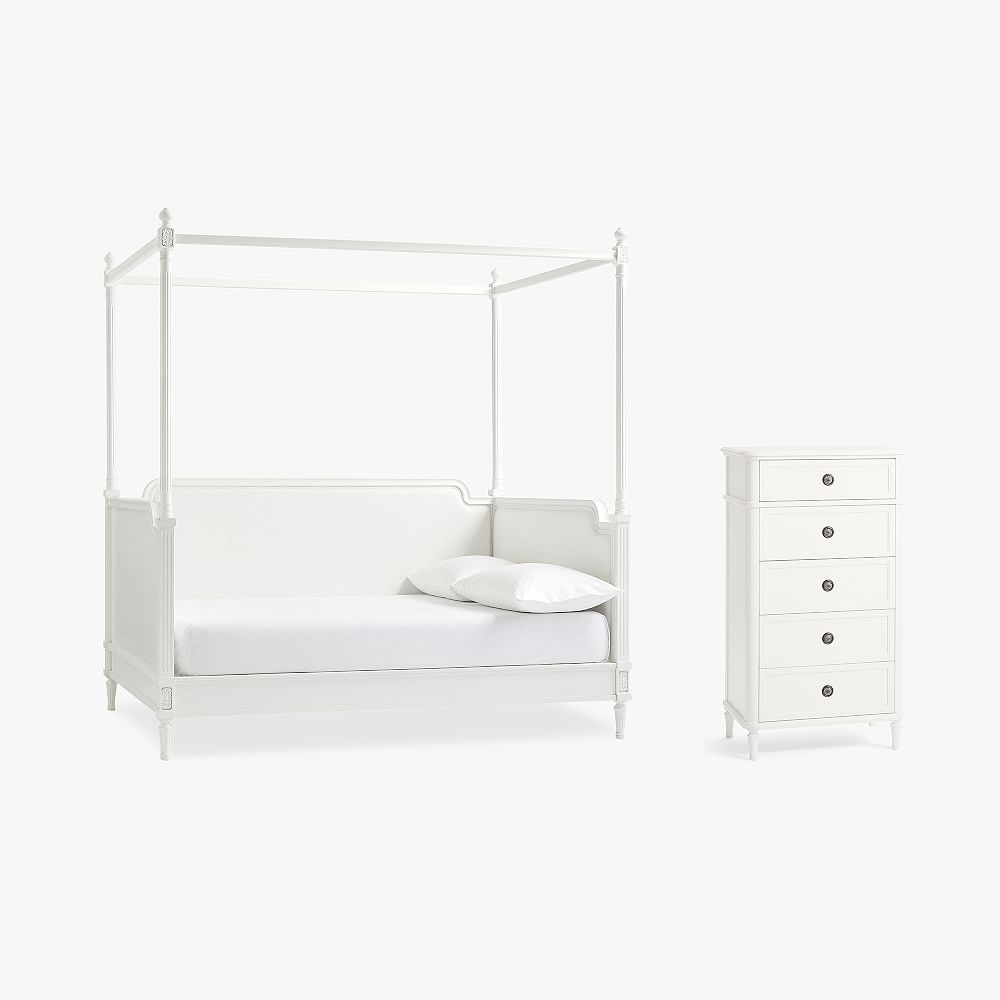 Colette Canopy Daybed &amp; 5-Drawer Dresser Set