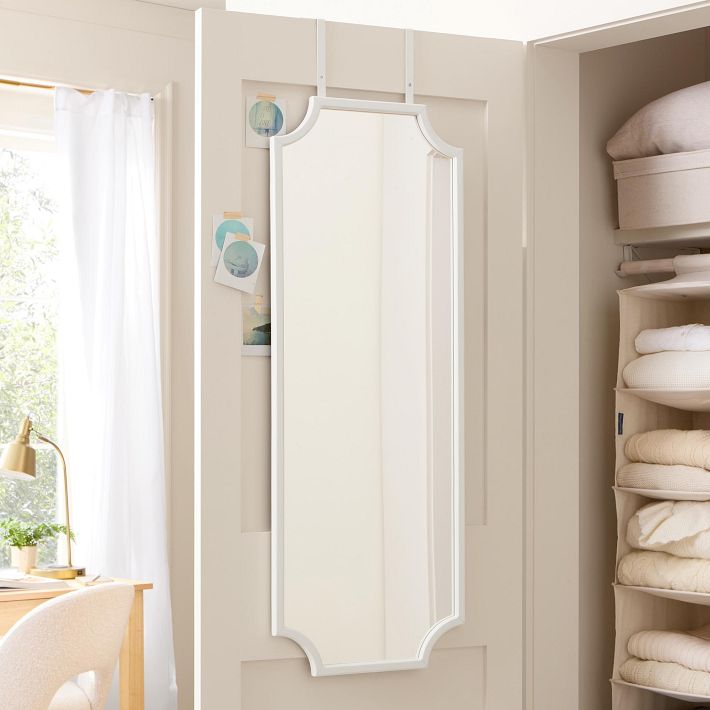 Scallop Preppy Over-The-Door Mirror (18&quot;x48&quot;)