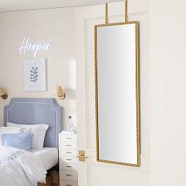 Microbeaded Floral Mirror (30")
