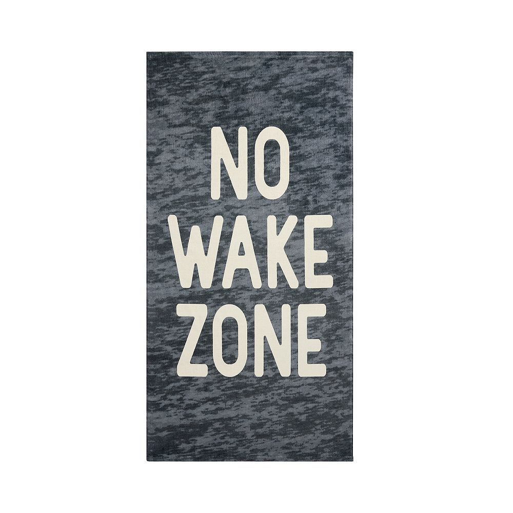 No Wake Zone Reversible Beach Towel