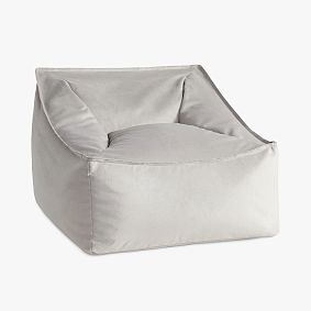 Everyday Velvet Light Grey Modern Lounger