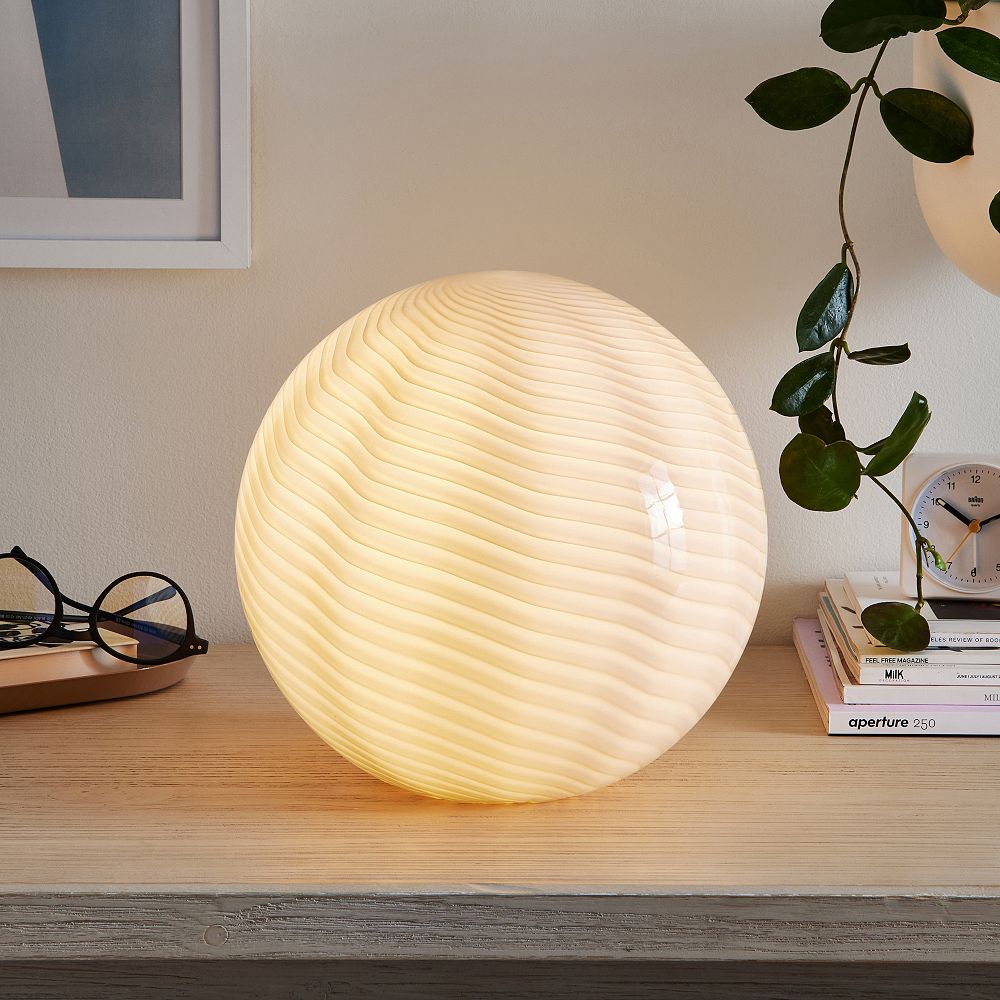 Glass Globe Table Lamp