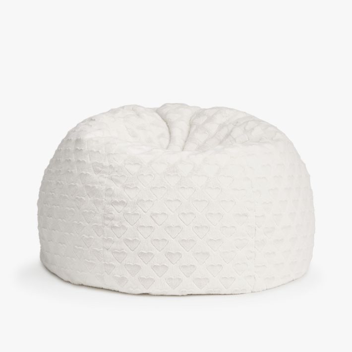 Ivory Sweetheart Faux Fur Bean Bag Chair Slipcover Only