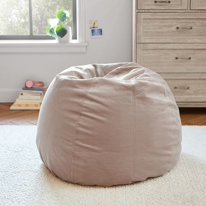 Lustre Velvet Dusty Blush Bean Bag Chair Slipcover Only