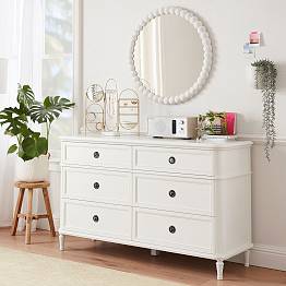 Colette 6-Drawer Wide Dresser (56w x 19.5d")