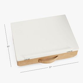 Vegan Leather Cream Adjustable Lapdesk