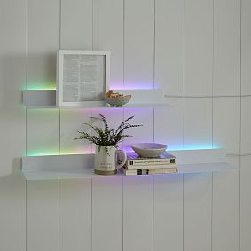 Backlit Wall Display Shelf - White