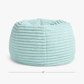 Channel Cloud Icy Aqua Bean Bag Chair