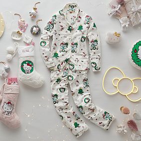 Hello Kitty&#174; Christmas Organic Flannel Loose Fit Pajama Set
