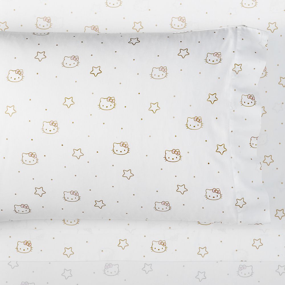 Hello Kitty&#174; Metallic Star Sheet Set