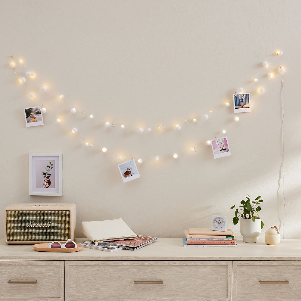Iridescent Pom Pom String Lights