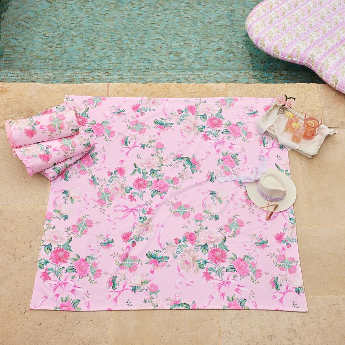 LoveShackFancy Garden Damask Beach Towel