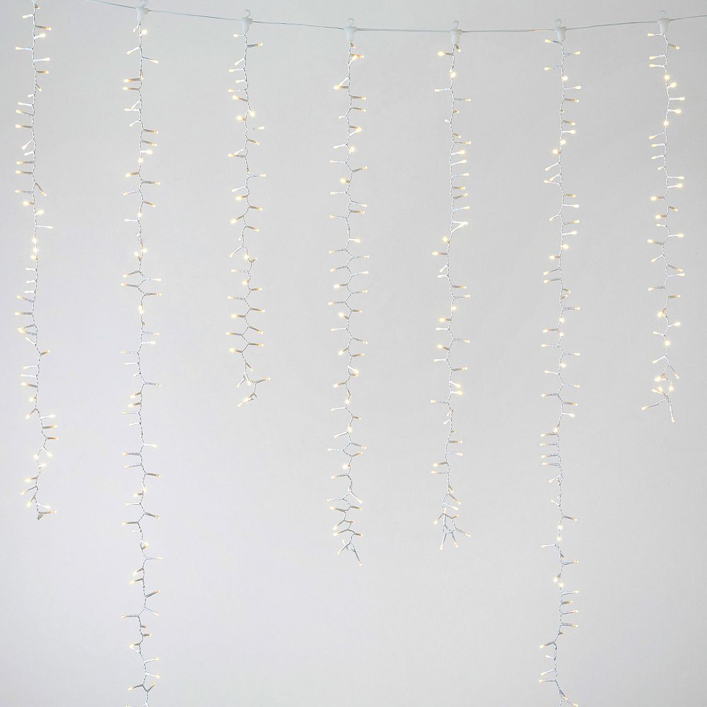 Tiered Waterfall Curtain String Lights