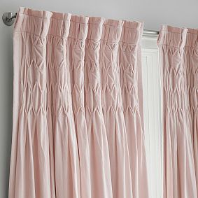 Velvet Smocked Top Blackout Curtain