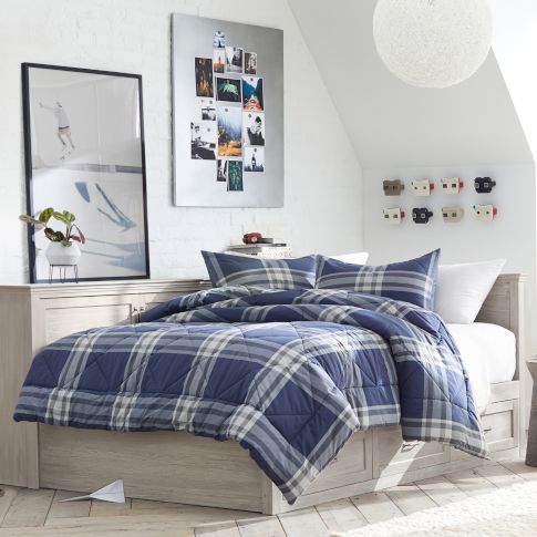 Modern Plaid Bedroom