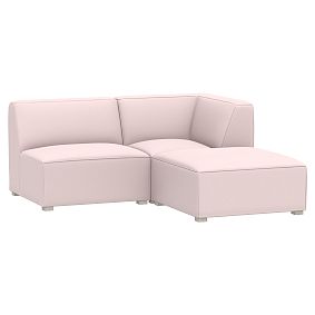 Riley Sectional Set Performance Everyday Velvet, Rose, QS In-Home